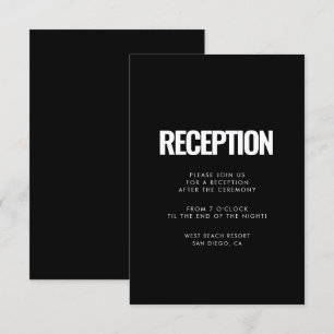 Simple minimalist reception card