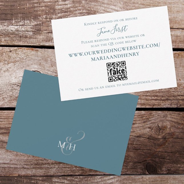 Simple Minimalist Response Via QR Code Simple Blue (Creator Uploaded)