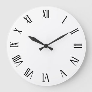 Simple Minimalist Roman Numerals Wall Clock