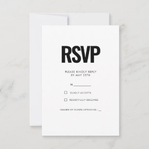 Simple minimalist RSVP card