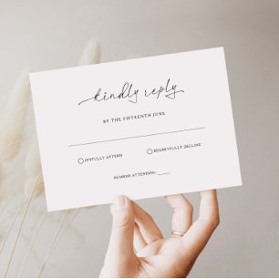 Simple minimalist RSVP Reply Card
