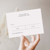 Simple minimalist RSVP Reply Card