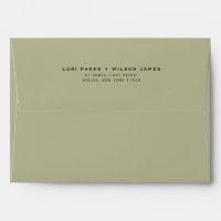 Simple Minimalist Sage Printed Return Address
