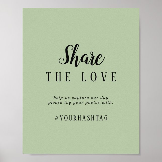 Simple Minimalist|Sage Share the Love Sign (Front)