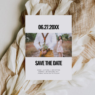 Simple minimalist Save the date photo Invitation