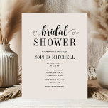 Simple Minimalist Script Heart Bridal Shower Postcard<br><div class="desc">Embrace simplicity and elegance with our minimalist bridal shower invitation. The heading 'Bridal Shower' is delicately written in casual script,  accompanied by a subtle swirl and heart motif. Celebrate the bride-to-be in style with this understated yet charming invitation,  perfect for setting the tone for a memorable gathering.</div>
