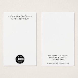 Simple Minimalist Script Logo Display Card