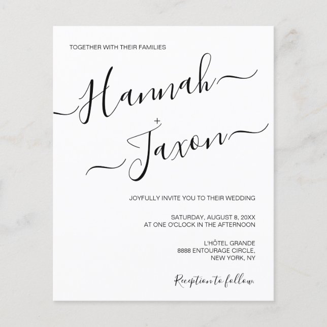 Simple Minimalist Script Name Wedding (Front)