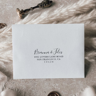 Simple Minimalist Self-Addressed RSVP Envelope