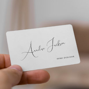 Simple minimalist signature script business card