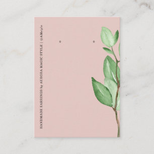 Simple Minimalist Skin Earring Display Business Card