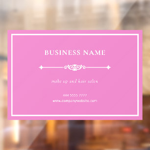 Simple Minimalist Small Business Beauty Salon Pink