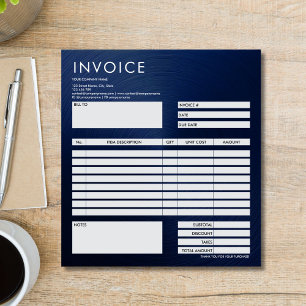 Simple Minimalist Small Invoice Form Business Logo Notepad