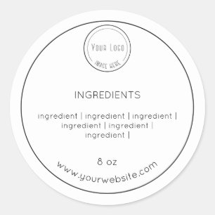 Simple minimalist soap label Ingredients