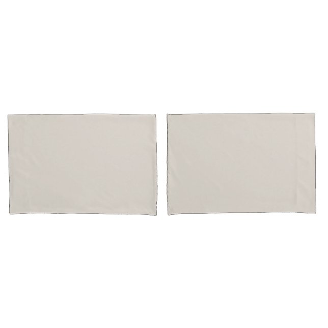 Simple Minimalist Solid Colour Light Beige Pillowcase (Front-Set)