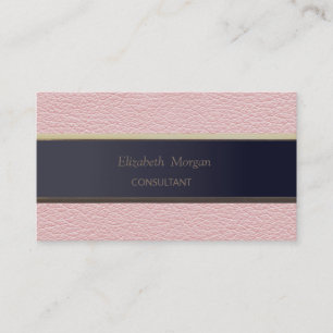 Simple Minimalist ,Stripe, Leather Look Business Card