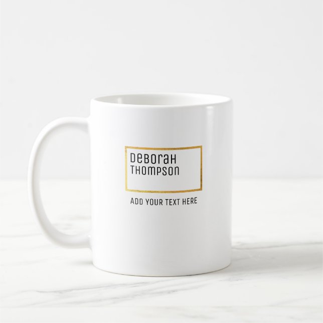 simple minimalist style elegant white coffee mug (Left)