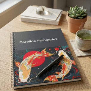  Simple Minimalist Stylish Elegant Black spiral Notebook