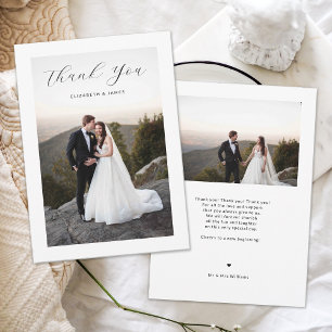 Simple Minimalist Stylish Script Thank You Wedding