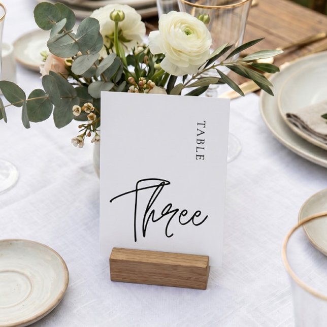 Simple Minimalist Table Three Table Number (Creator Uploaded)