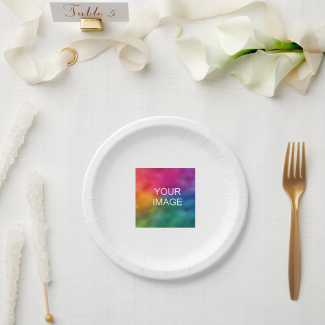 Simple Minimalist Template Party Event Custom Paper Plate (Wedding)