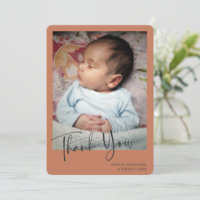 Simple Minimalist Terracotta Newborn Photo