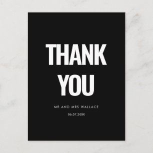 Simple minimalist Thank you Postcard