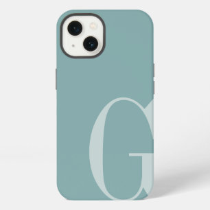 Simple Minimalist Tonal Initial Monogram iPhone 13 Case