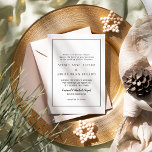 Simple Minimalist Traditional Frame Wedding  Invitation<br><div class="desc">This simple minimalist traditional frame wedding invitation is perfect for an elegant wedding. The classic design features a basic border frame and rustic black and white typography with a modern minimal feel. QSD112</div>