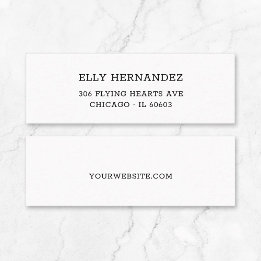 Simple Minimalist Typewriter 11 Mini Business Card