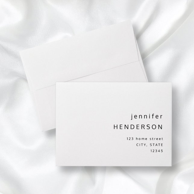 Simple Minimalist Typography Black And White  Envelope (Creator Uploaded)
