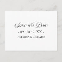 Simple Minimalist Typography Save the Date