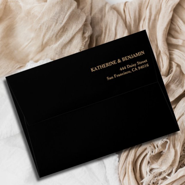 Simple Minimalist Typography Wedding Invitation  Envelope (Minimalist Typography Wedding Invitation Envelope)