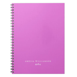 Simple Minimalist Violet Purple Personalized Name Notebook