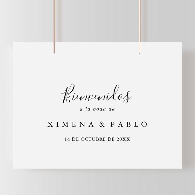 Simple Minimalist Wedding Bienvenidos Sign (Creator Uploaded)