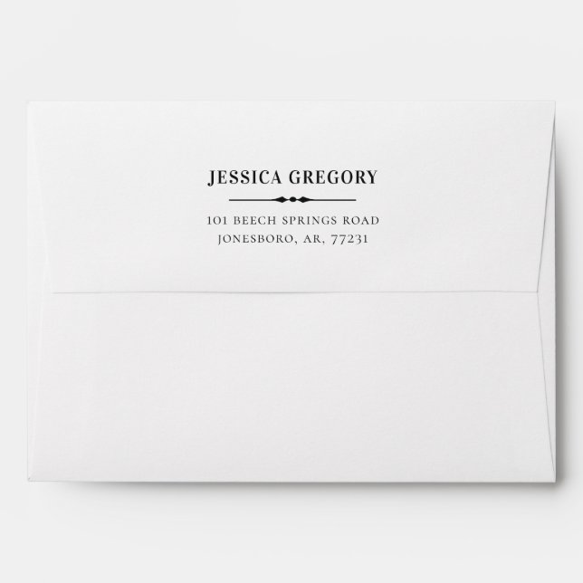 Simple minimalist wedding. Classic grey and blue Envelope (Back (Top Flap))