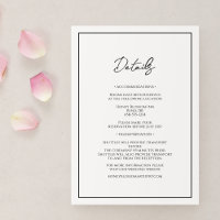 Simple Minimalist Wedding Details