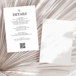 Simple Minimalist Wedding Enclosure Card