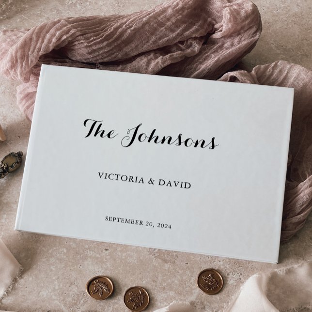 Simple Minimalist Wedding Gold Foil Guestbook (Creator Uploaded)