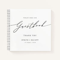 Simple Minimalist Wedding Guest Book