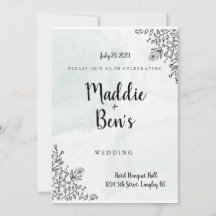 Simple Minimalist Wedding Invitation