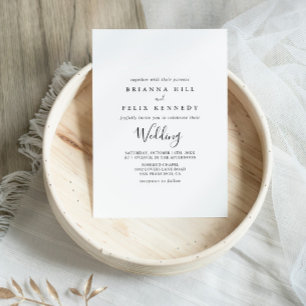 Simple Minimalist Wedding Invitation