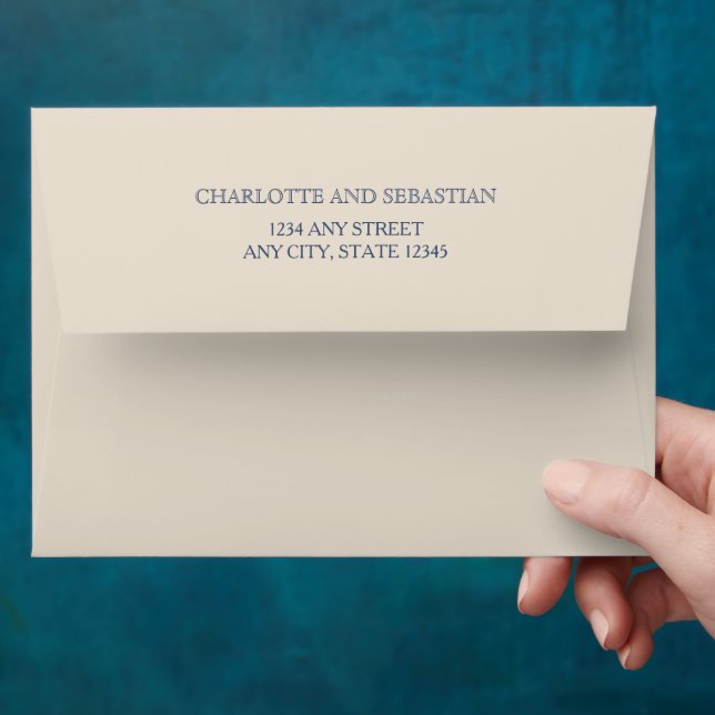 Simple minimalist wedding invitations envelope  (Hand)