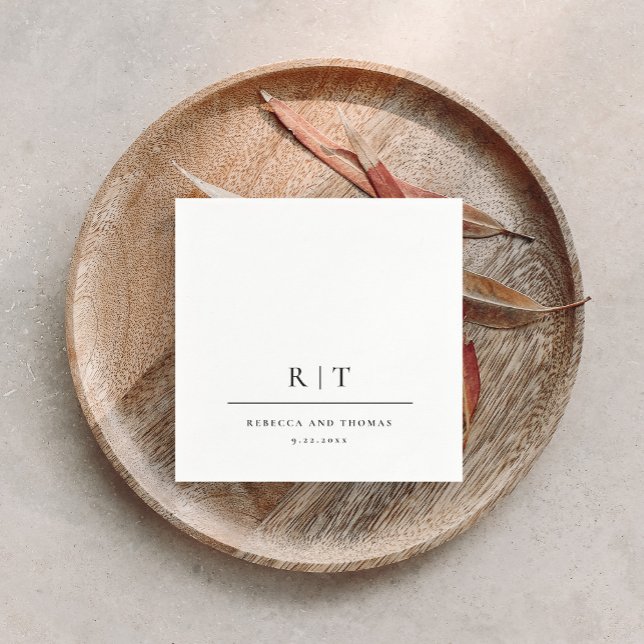 Simple Minimalist Wedding Napkin (Creator Uploaded)