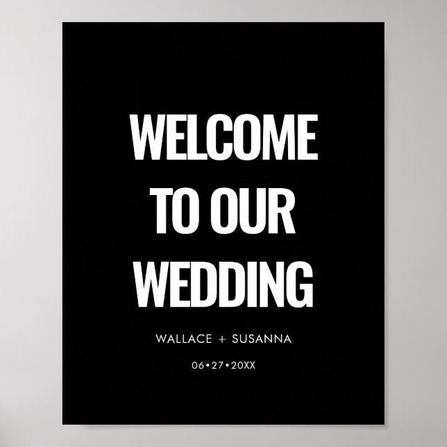 Simple minimalist wedding poster (Front)