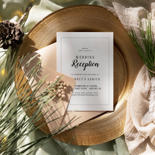 Simple Minimalist Wedding Reception Only Frame Invitation (Creator Uploaded)