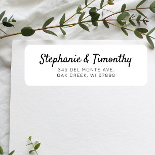 Simple Minimalist Wedding Return Address