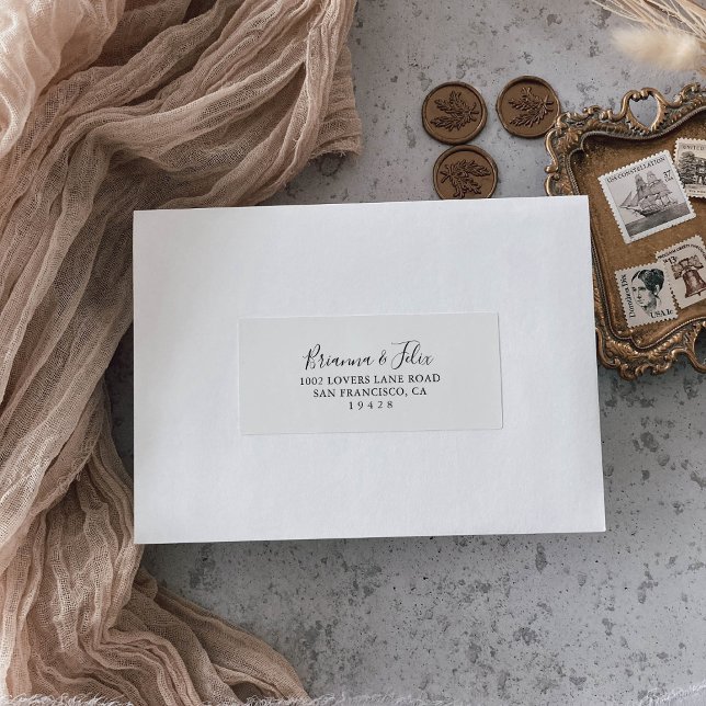 Simple Minimalist Wedding RSVP Address Label (Creator Uploaded)