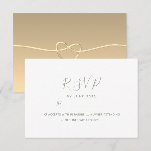 Simple Minimalist Wedding RSVP Card (Front/Back)