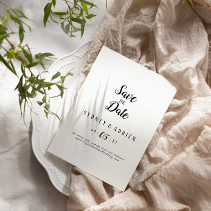 Simple Minimalist Wedding Save The Date